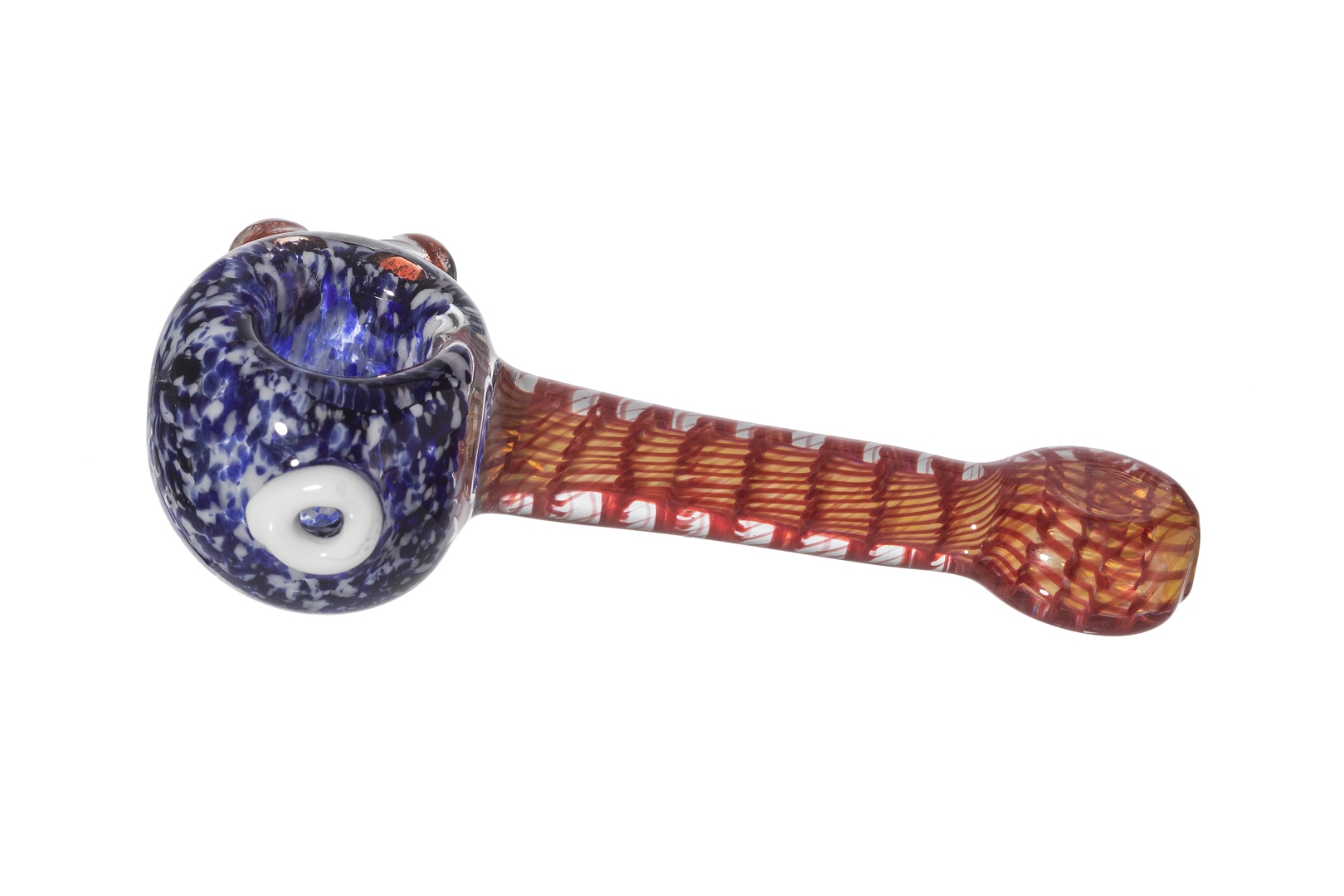 Red Spoon Pipe with Blue Bowl